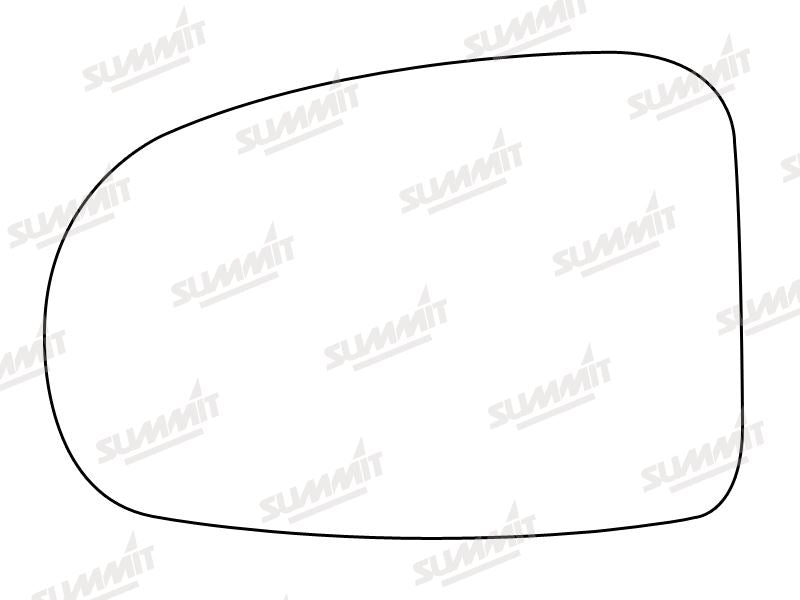 Summit Stick-On Aspheric Mirror Glass fits Toyota Avensis 08 on LHS Summit - Dynamic Drive