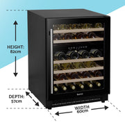 Baridi 46 Bottle Under-Counter/Freestanding Dual Zone Fridge & Cooler 60cm Baridi - Dynamic Drive