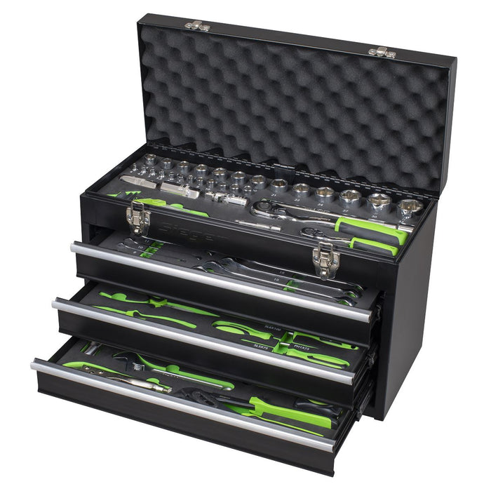Siegen Siegen Portable Tool Chest 3 Drawer with 98pc Tool Kit S01266 Siegen - Dynamic Drive