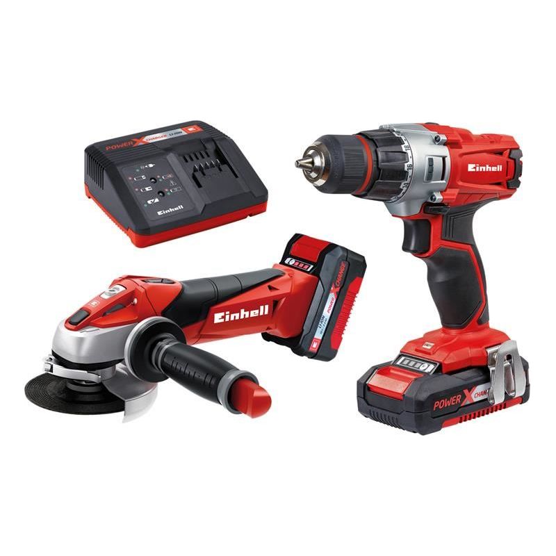 Einhell TE-TK 18 Li Drill & Grinder Kit 18V 1 x 1.5Ah & 1 x 3.0Ah Li-ion Einhell - Dynamic Drive