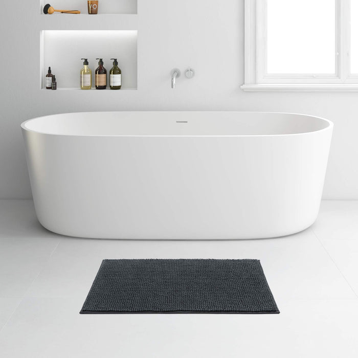 Bath Mat 80 X 50Cm Grey 632502 Rayen - Dynamic Drive
