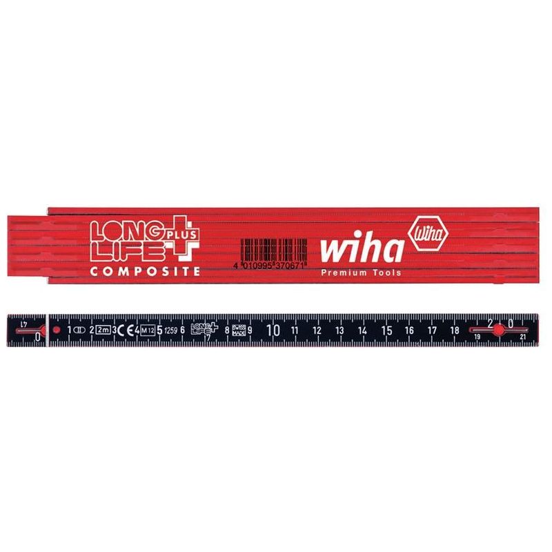 Wiha LongLife Plus Composite Folding Ruler 2m Wiha - Dynamic Drive
