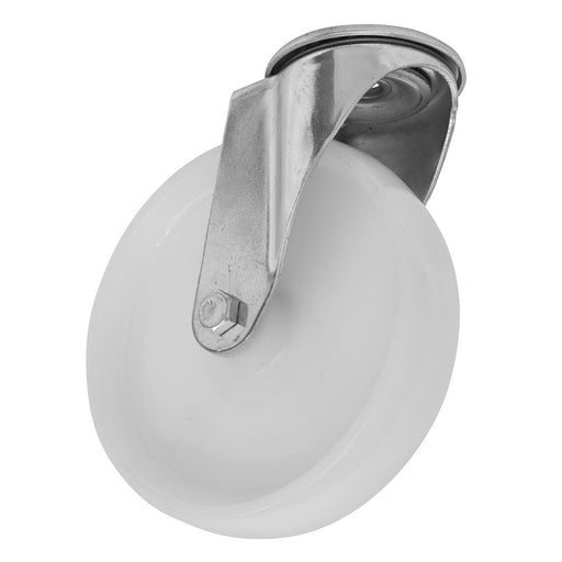 Sealey Heavy-Duty Nylon Bolt Hole Castor Wheel100mm Trade SCW4100SBEM Sealey - Dynamic Drive