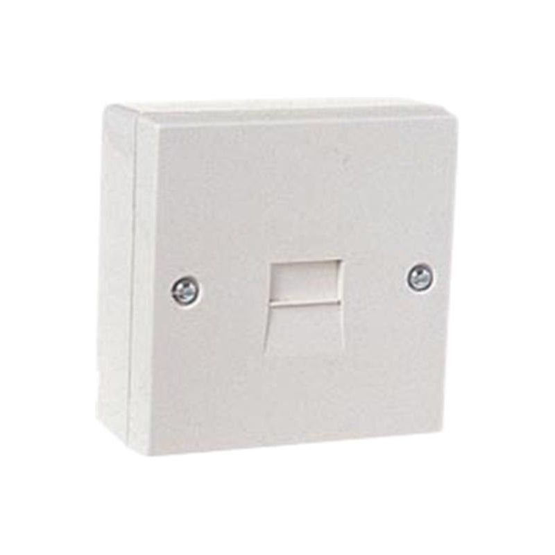 Dencon Telephone Socket 1 Way White Dencon - Dynamic Drive