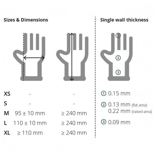 Unigloves 100 Medium Heavy Duty Orange Disposable Nitrile Gloves GA0053 Uniglove  - Dynamic Drive