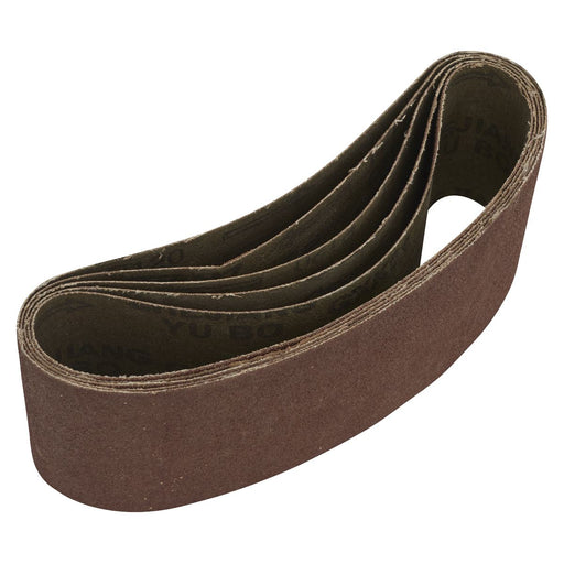 Sealey 76 x 457mm Sanding Belt 120Grit - Pack of 5 SB120457 Sealey - Dynamic Drive