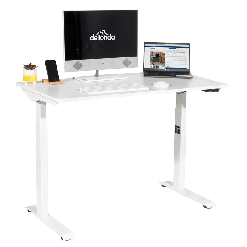 Dellonda Single Motor Adjustable-Height Electric Sit/Stand Desk - White Desktop Dellonda - Dynamic Drive