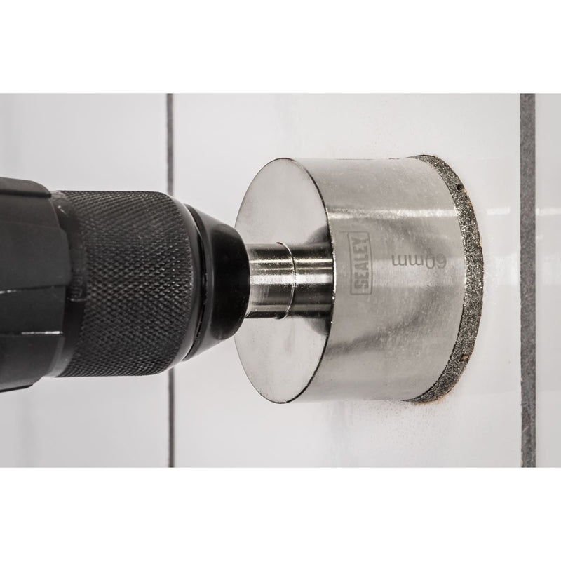 Sealey Electroplated Diamond Hole Saw 60mm DHS60 Sealey - Dynamic Drive