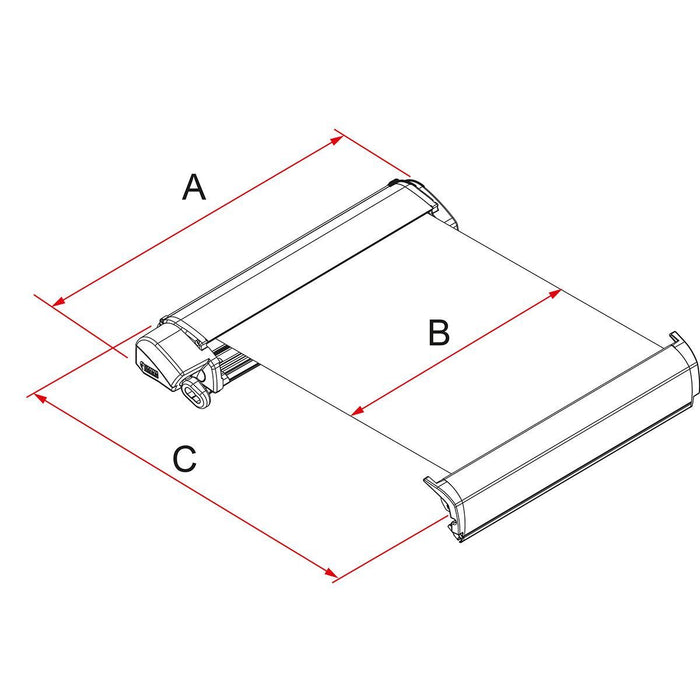 Fiamma F80S 340 Awning Titanium Case Royal Grey Fabric Motorhome Caravan Van Fiamma  - Dynamic Drive