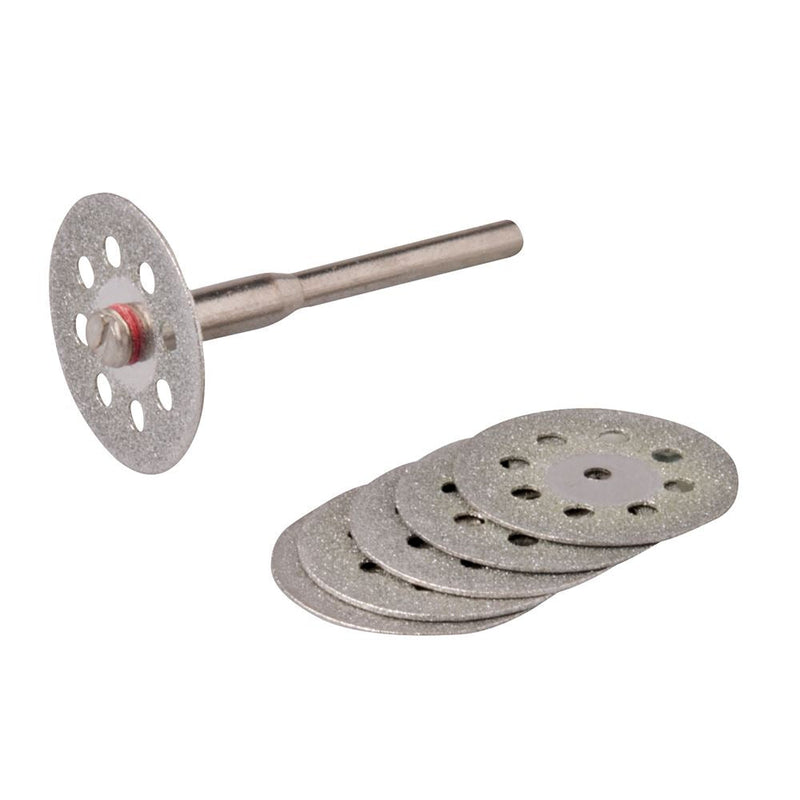 Silverline Rotary Tool Diamond Vented Cutting Disc Set 6pce 22mm Dia Silverline - Dynamic Drive