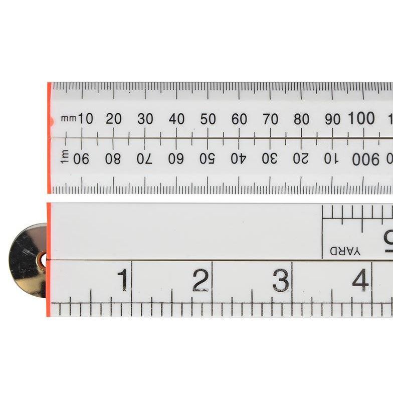 Faithfull Folding Rule White ABS Plastic 1m (36in) Faithfull - Dynamic Drive