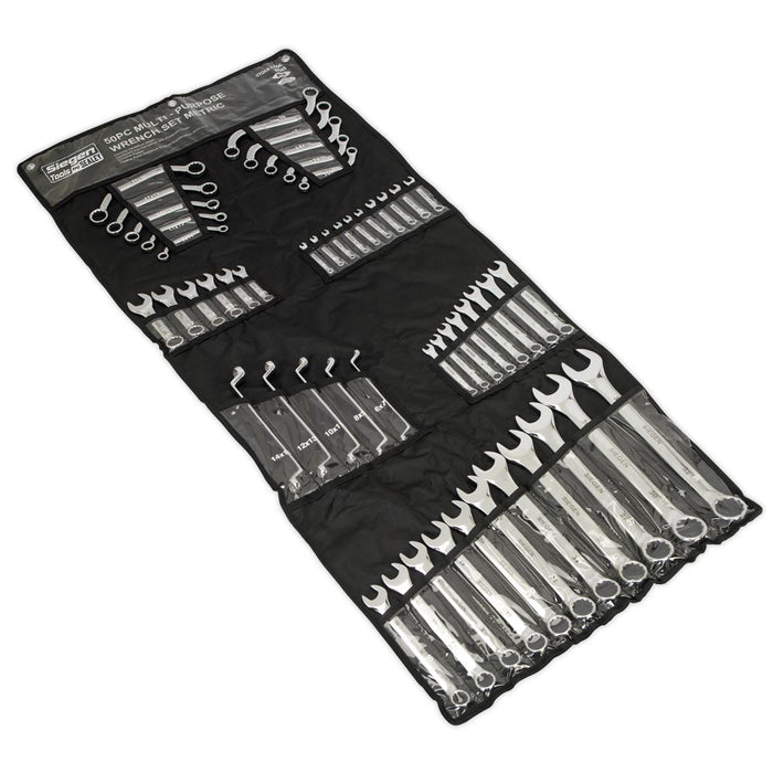 MULTIPURPOSE SPANNER SET 50PC METRIC Seigen by Sealey - Dynamic Drive