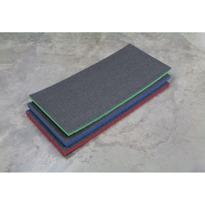 Sealey Easy Peel Shadow Foam Green/Black 1200 x 550 x 30mm SF30G Sealey - Dynamic Drive