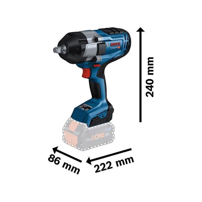 Bosch GDS 18V-1000 Pro BITURBO 1/2in Impact Wrench 18V 2 x 5.5Ah ProCORE18V Li-ion Bosch - Dynamic Drive