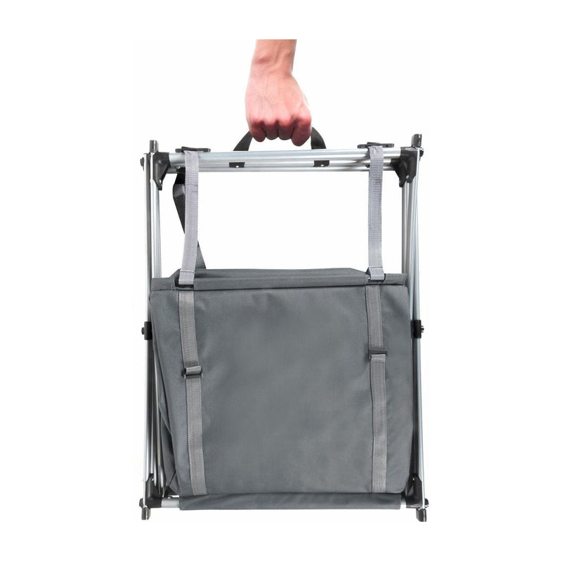 Camping Storage Cupboard Cabinet Folding Canvas Clothes Wardrobe 2 Shelves Camp Active  - Dynamic Drive