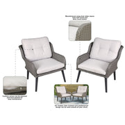 Dellonda Buxton Rattan Wicker Outdoor Chair Set 2pc DG79 Dellonda - Dynamic Drive