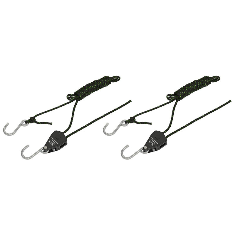 Sealey Parts Hanger/Tie Down Ratchet with S-Shaped Hooks 2m - Pack of 2 VS0118 Sealey - Dynamic Drive