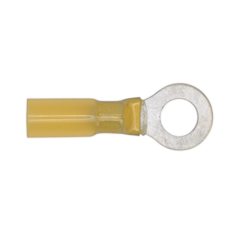Sealey Heat Shrink Ring Terminal8.4mm Yellow Pack of 25 YTSR2584 Sealey - Dynamic Drive