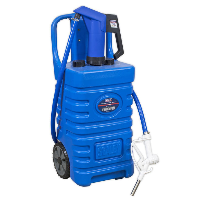 Sealey Mobile Dispensing Tank 55 Litre with AdBlue Pump Blue Fluid Transfer Sealey  - Dynamic Drive