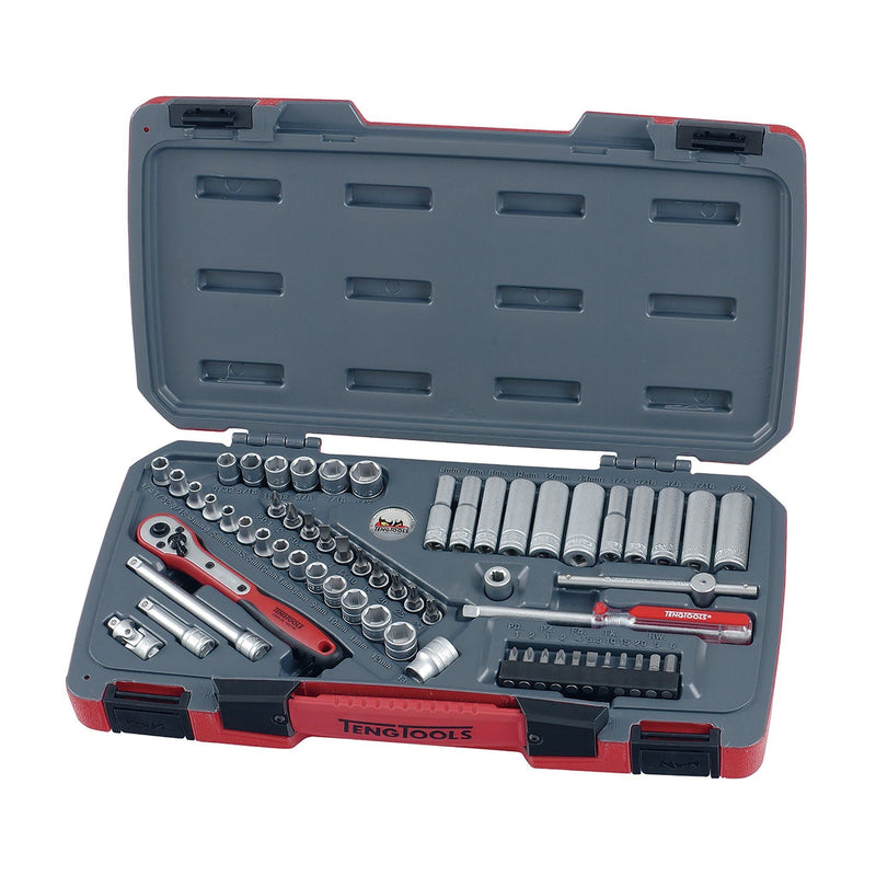 Teng Tools MECCA PRO 1/4" Socket Set 6 pt 60 Pieces Teng Tools - Dynamic Drive
