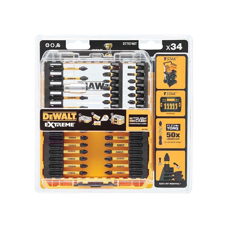 Dewalt Power Tools DT70746T FLEXTORQ™ Screwdriving Set, 34 Piece DeWALT Power Tools - Dynamic Drive