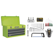 Sealey Portable Tool Chest 3 Drawer with Ball-Bearing Slides Hi-Vis & 93pc Tool Sealey - Dynamic Drive