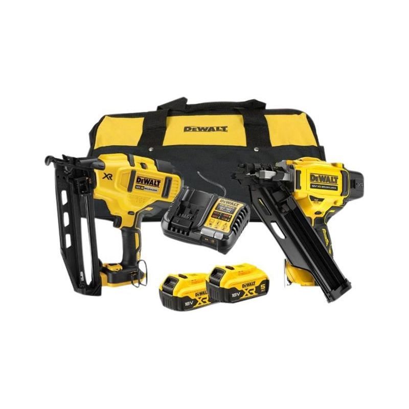 Dewalt Power Tools DCK246P2 XR Nailer Kit 18V 2 x 5.0Ah Li-ion DeWALT Power Tools - Dynamic Drive