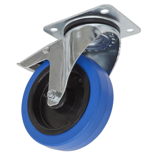 Sealey Castor Wheel Swivel Plate with Total Lock125mm SCW3125SPL Sealey - Dynamic Drive