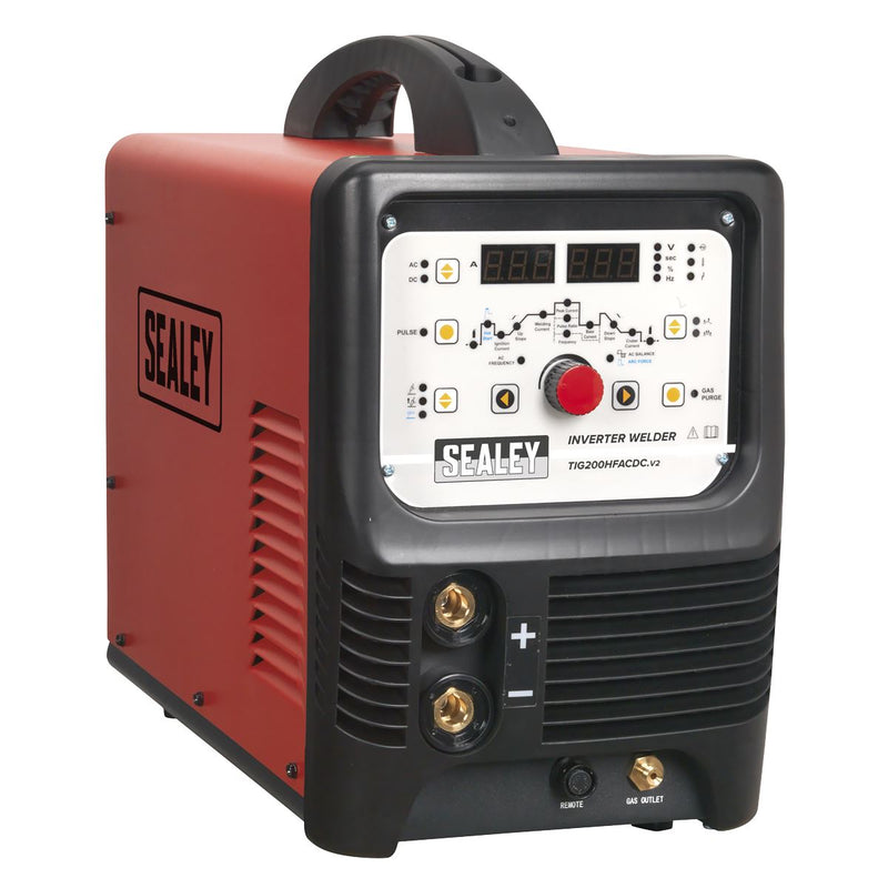 Sealey TIG/mmA HF AC/DC Inverter Welder 200A 230V TIG200HFACDC Sealey - Dynamic Drive