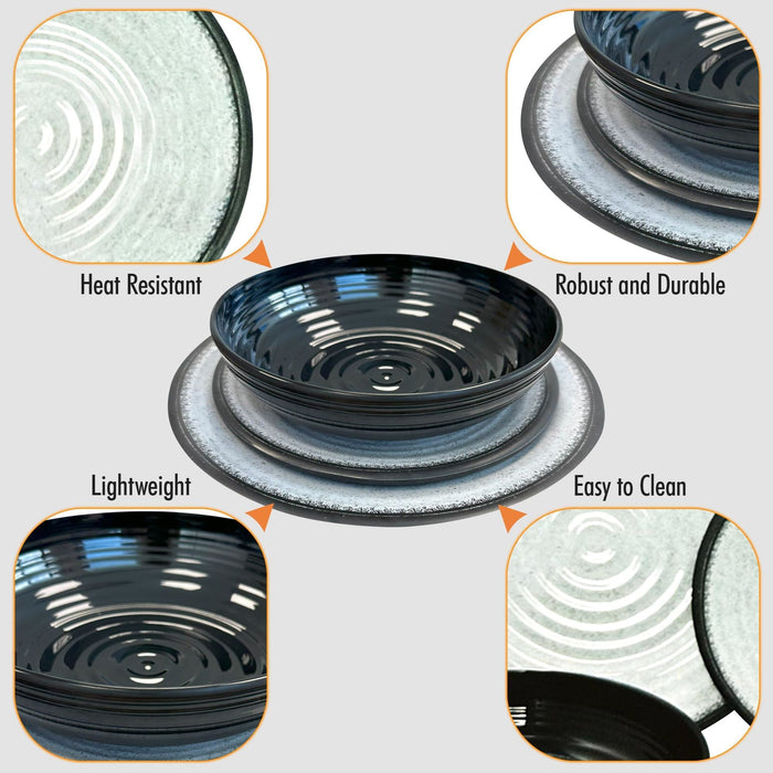 MDS1203 Liberty Sicily 12 Piece Melamine Dinner Set LL1378 Liberty Leisure UK - Dynamic Drive