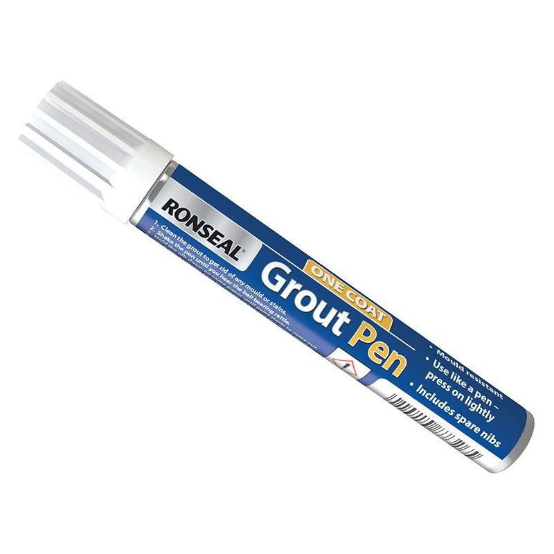 Ronseal One Coat Grout Pen Brilliant White 7ml Ronseal - Dynamic Drive