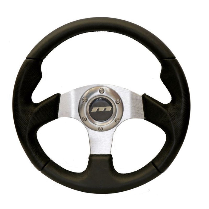 300mm Black Leather Steering Wheel + Boss fits Peugeot 405 Mountney Classic  - Dynamic Drive