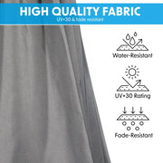 Dellonda Banana Parasol with Cover 3m - Grey DG264 Dellonda - Dynamic Drive