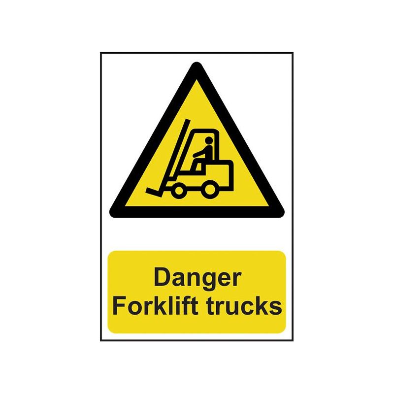 Scan Danger Forklift Trucks - PVC Sign 200 x 300mm Scan - Dynamic Drive