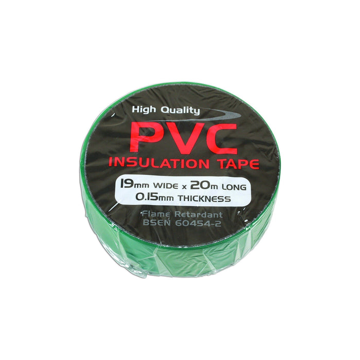 Tool Connection Green PVC Insulation Tape 19mm x 20m 1pc 36890 Tool Connection - Dynamic Drive