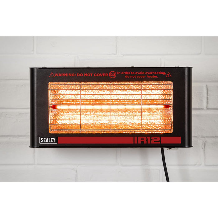 Sealey Wall Mounting Infrared Quartz Heater 1.2W/230V IR12 Sealey - Dynamic Drive