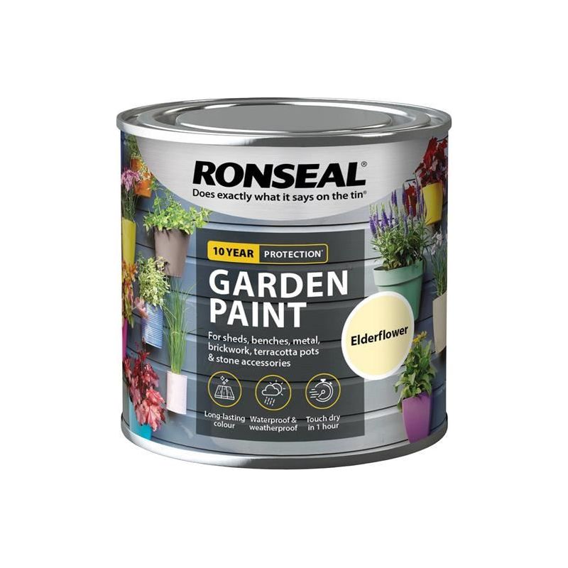 Ronseal Garden Paint Elderflower 250ml Ronseal - Dynamic Drive