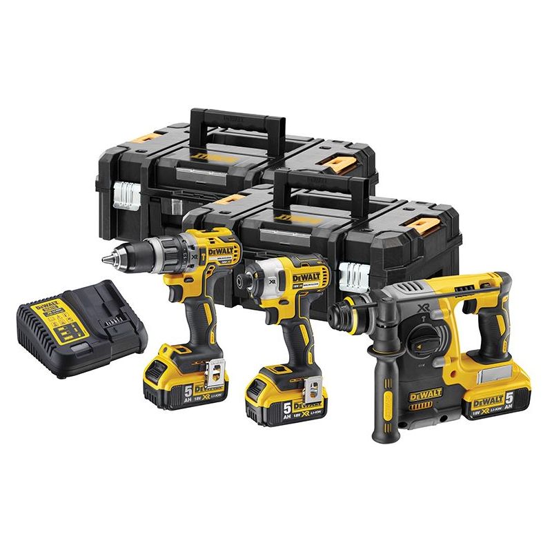 Dewalt Power Tools DCK368P3T XR Brushless Kit 18V 3 x 18V 5.0Ah Li-ion DeWALT Power Tools - Dynamic Drive