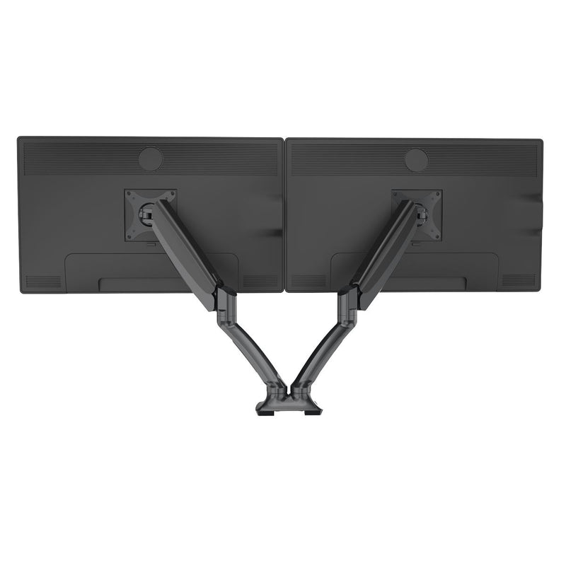 Dellonda Adjustbale Double Monitor Arm with 360 Rotation - Black DH25 Dellonda - Dynamic Drive
