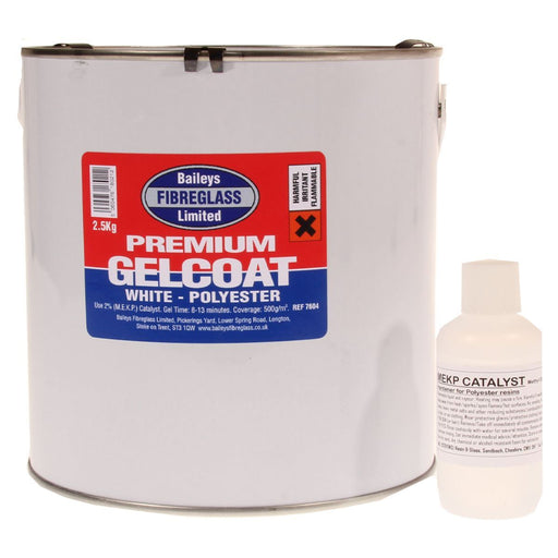 Baileys Fibreglass Gelcoat Brilliant White 2 5kg for Large Fibreglass Jobs Baileys - Dynamic Drive