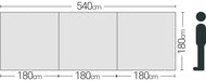 Quest Screen Shield (3 panel) Windbreak 180cm High Quest - Dynamic Drive