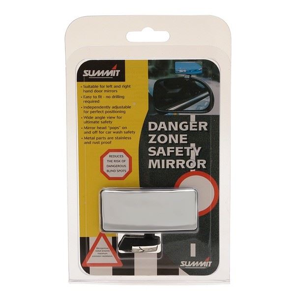 Summit Dangerzone Safety Mirror - Towing / Reversing for Cars & Vans - Clip On Summit  - Dynamic Drive