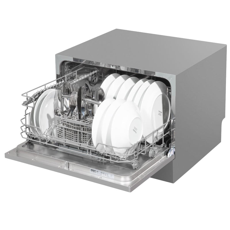 Baridi Tabletop Dishwasher 6 Place Settings 6.5L Capacity - Silver DH84 Baridi - Dynamic Drive