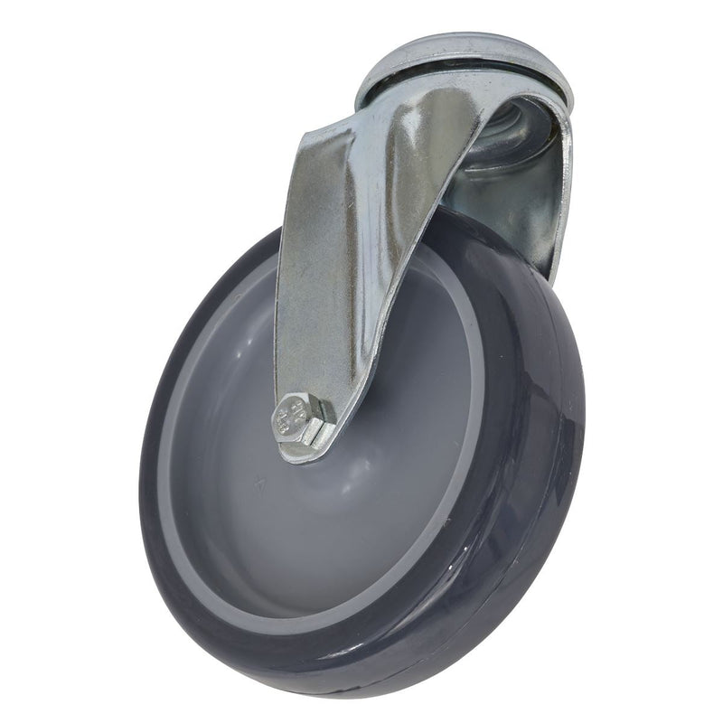 Sealey Castor Wheel Bolt Hole Swivel100mm SCW2100SB Sealey - Dynamic Drive