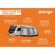 Vango Balletto Air 330 Elements ProShield Caravan Awning Vango - Dynamic Drive