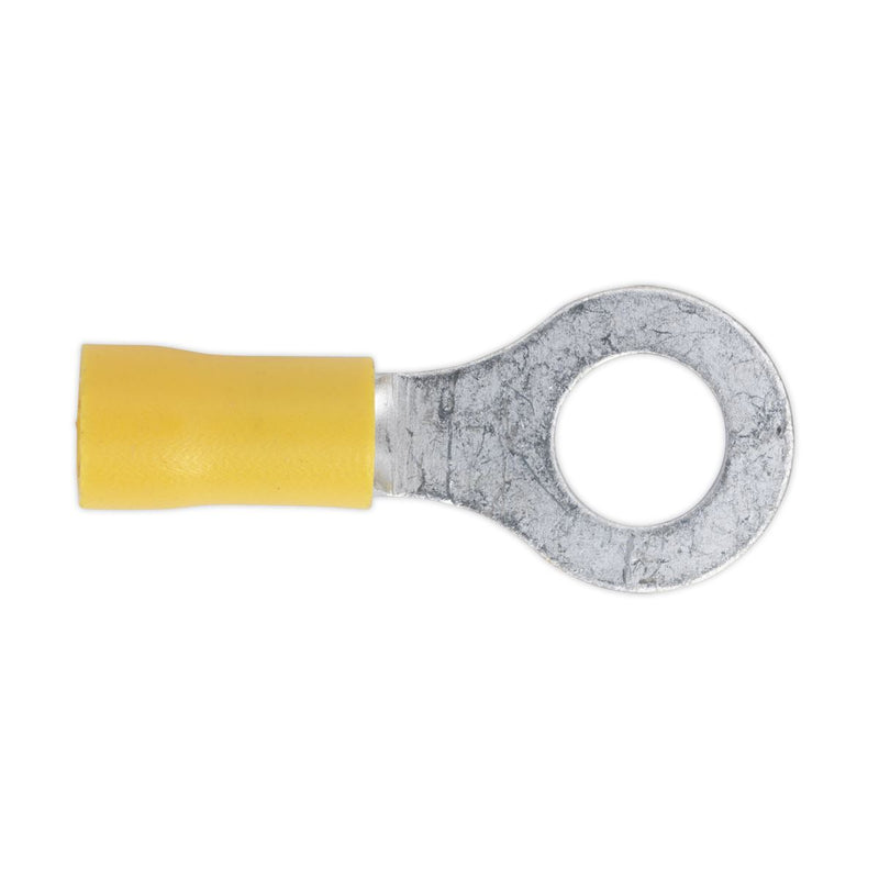 Sealey Easy-Entry Ring Terminal 8.4mm (5/16") Yellow Pack of 100 YT20 Sealey - Dynamic Drive