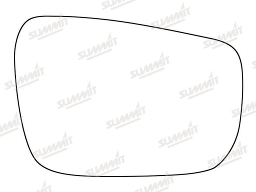 Summit Stick-On Standard Mirror Glass fits Nissan Navara 05 to 15 LHS Summit - Dynamic Drive