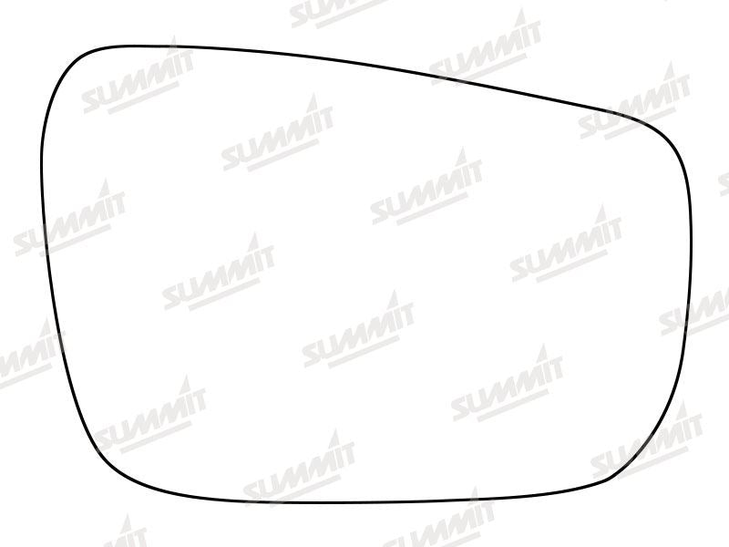 Summit Stick-On Standard Mirror Glass fits Nissan Navara 05 to 15 LHS Summit - Dynamic Drive
