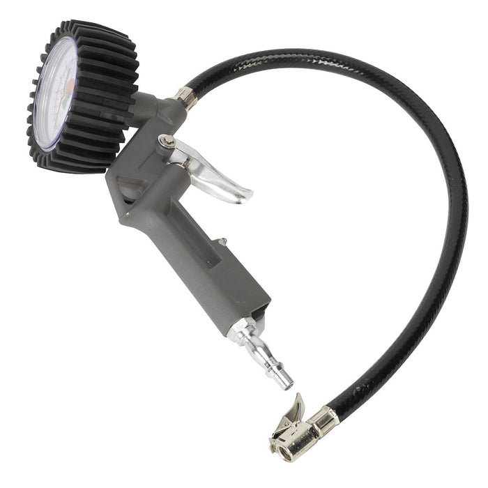 Sealey Air Tyre Inflator With Dial Gauge 1/4" BSP 0-175 PSI Quick Couplers Sealey  - Dynamic Drive