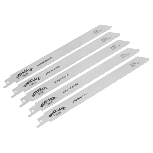 Sealey Reciprocating Saw Blade 225mm 14tpi Pack of 5 WRS3013/200 Sealey - Dynamic Drive